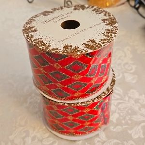 🌲Trimsetter Ribbon by Dillard's 2 Rolls NEW.